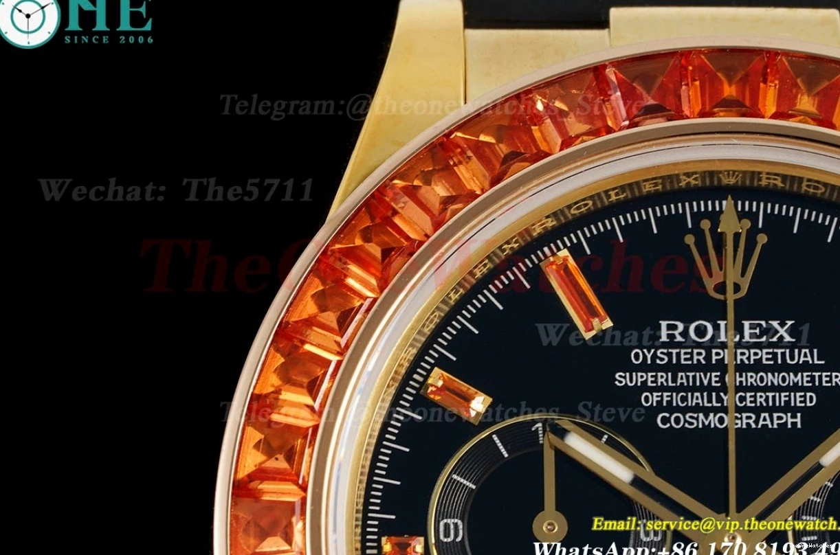 N6F Daytona 40mm Black 116518 Dia DD4130 RU Gem YG 0218